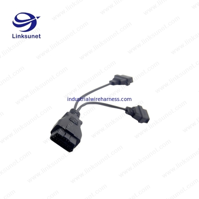 D - Sub DB9 Female To OBD - II Male Wire Harness Assembly 1.8M / 3M / 5M PUR